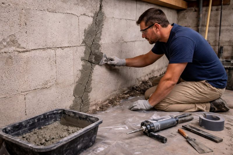 Foundation Crack Repair in Dunlap, TN