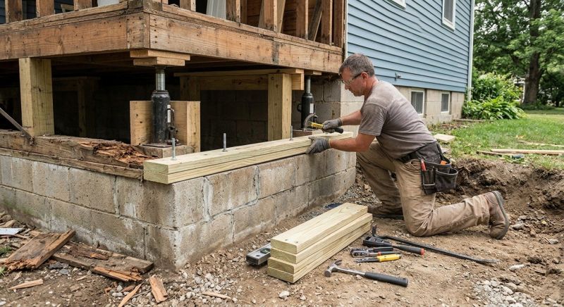 Sinking Foundation Repair in Dunlap, TN